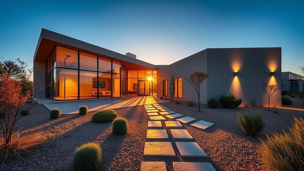 Charming residential house in San Luis, Arizona, with desert landscaping.